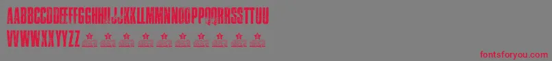 フォントTrafficPersonalUse – 赤い文字の灰色の背景