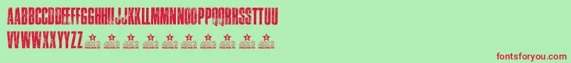 TrafficPersonalUse Font – Red Fonts on Green Background