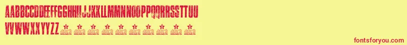 TrafficPersonalUse Font – Red Fonts on Yellow Background