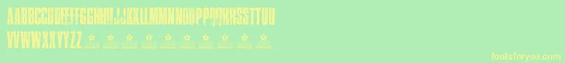 TrafficPersonalUse Font – Yellow Fonts on Green Background