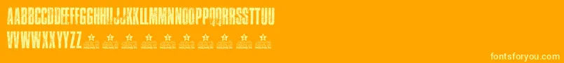 TrafficPersonalUse Font – Yellow Fonts on Orange Background