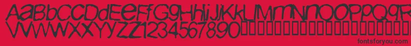 Iburpn Font – Black Fonts on Red Background