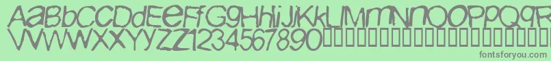 フォントIburpn – 緑の背景に灰色の文字