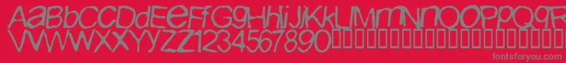 Iburpn Font – Gray Fonts on Red Background