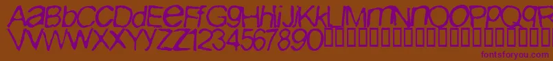 Iburpn Font – Purple Fonts on Brown Background