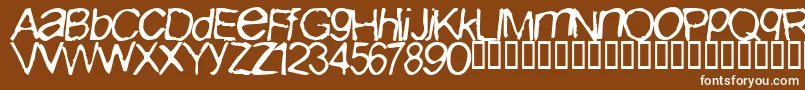 Iburpn Font – White Fonts on Brown Background