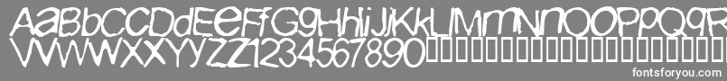 フォントIburpn – 灰色の背景に白い文字