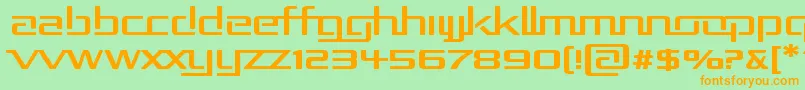 Rep2exp Font – Orange Fonts on Green Background