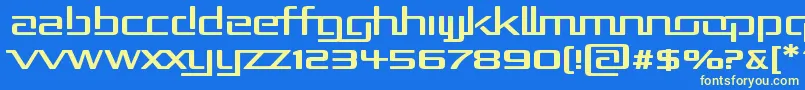 Rep2exp Font – Yellow Fonts on Blue Background