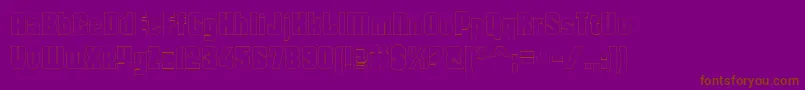 DohrmaOutline-Schriftart – Braune Schriften auf violettem Hintergrund