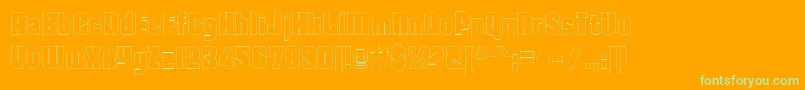 DohrmaOutline Font – Green Fonts on Orange Background