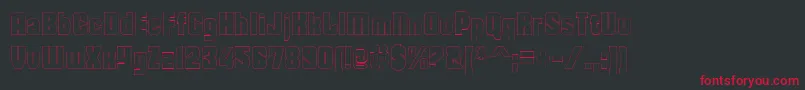 DohrmaOutline Font – Red Fonts on Black Background