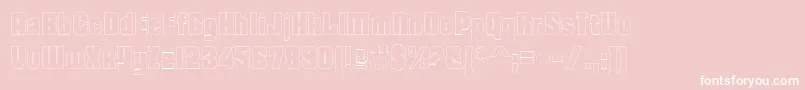 DohrmaOutline Font – White Fonts on Pink Background