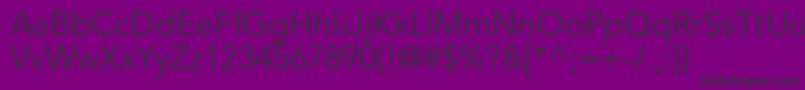 AvenirltstdLight Font – Black Fonts on Purple Background