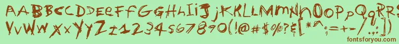 HouseTrained Font – Brown Fonts on Green Background