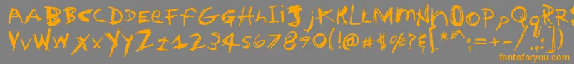 HouseTrained Font – Orange Fonts on Gray Background