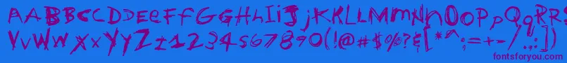 HouseTrained Font – Purple Fonts on Blue Background