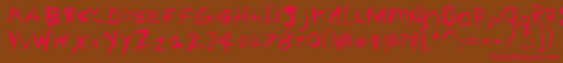 HouseTrained Font – Red Fonts on Brown Background