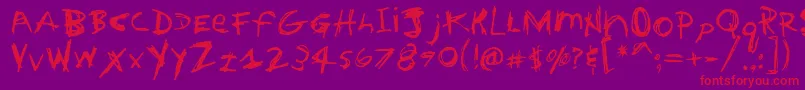 HouseTrained Font – Red Fonts on Purple Background