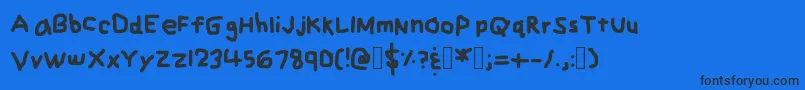 フォントZehksHandwriting – 黒い文字の青い背景