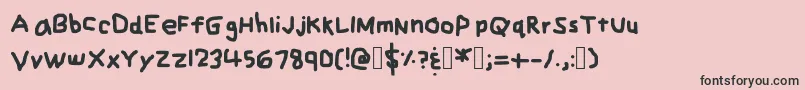 ZehksHandwriting Font – Black Fonts on Pink Background