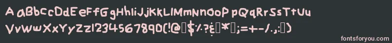 フォントZehksHandwriting – 黒い背景にピンクのフォント