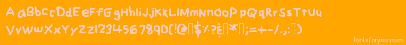 fuente ZehksHandwriting – Fuentes Rosadas Sobre Fondo Naranja