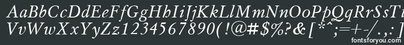 フォントMyslItalic.001.001 – 白い文字