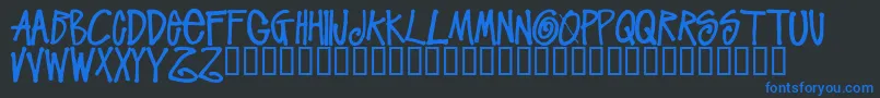 StussyscriptRegular Font – Blue Fonts on Black Background