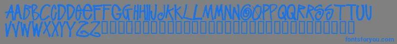 StussyscriptRegular Font – Blue Fonts on Gray Background