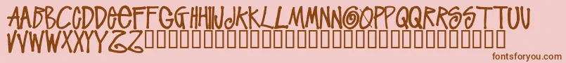 StussyscriptRegular Font – Brown Fonts on Pink Background