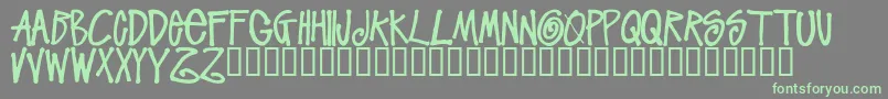 StussyscriptRegular Font – Green Fonts on Gray Background