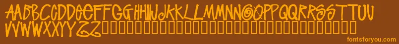 StussyscriptRegular Font – Orange Fonts on Brown Background