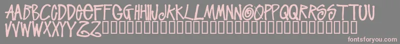 フォントStussyscriptRegular – 灰色の背景にピンクのフォント