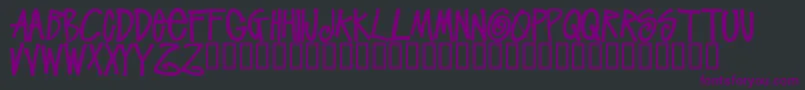 Шрифт StussyscriptRegular – фиолетовые шрифты на чёрном фоне