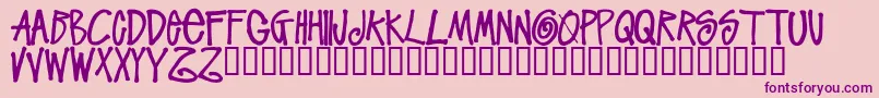 StussyscriptRegular Font – Purple Fonts on Pink Background