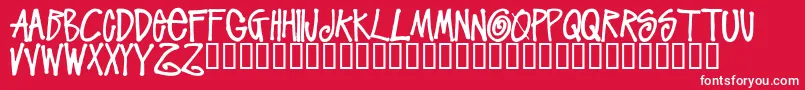 StussyscriptRegular Font – White Fonts on Red Background