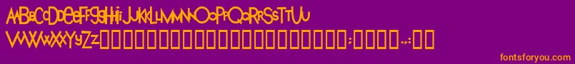 フォントKingAnakin2 – 紫色の背景にオレンジのフォント