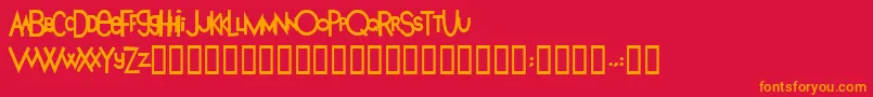 KingAnakin2 Font – Orange Fonts on Red Background