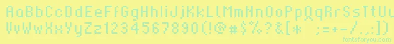 Supernatural1002 Font – Green Fonts on Yellow Background