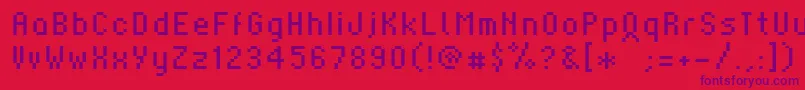 Supernatural1002 Font – Purple Fonts on Red Background