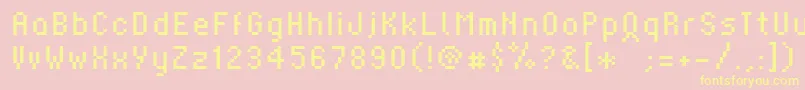 Supernatural1002 Font – Yellow Fonts on Pink Background