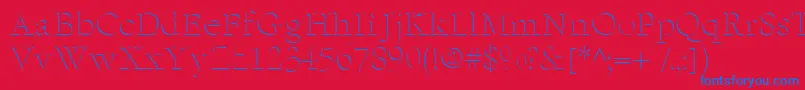 GeEmboss Font – Blue Fonts on Red Background