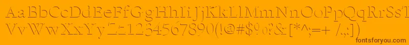 GeEmboss Font – Brown Fonts on Orange Background