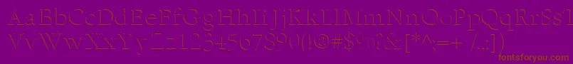 GeEmboss-Schriftart – Braune Schriften auf violettem Hintergrund