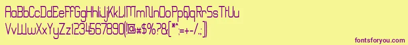 Erinn Font – Purple Fonts on Yellow Background