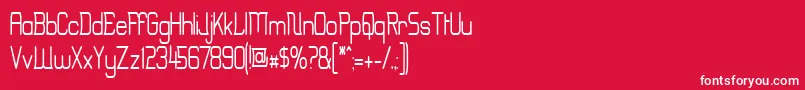 Erinn Font – White Fonts on Red Background