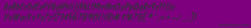 ShocktherapybbItal Font – Black Fonts on Purple Background