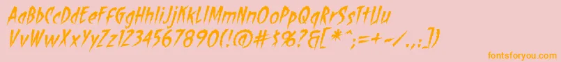 ShocktherapybbItal Font – Orange Fonts on Pink Background