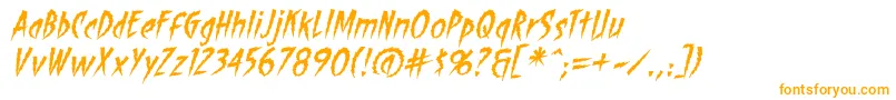 ShocktherapybbItal Font – Orange Fonts on White Background